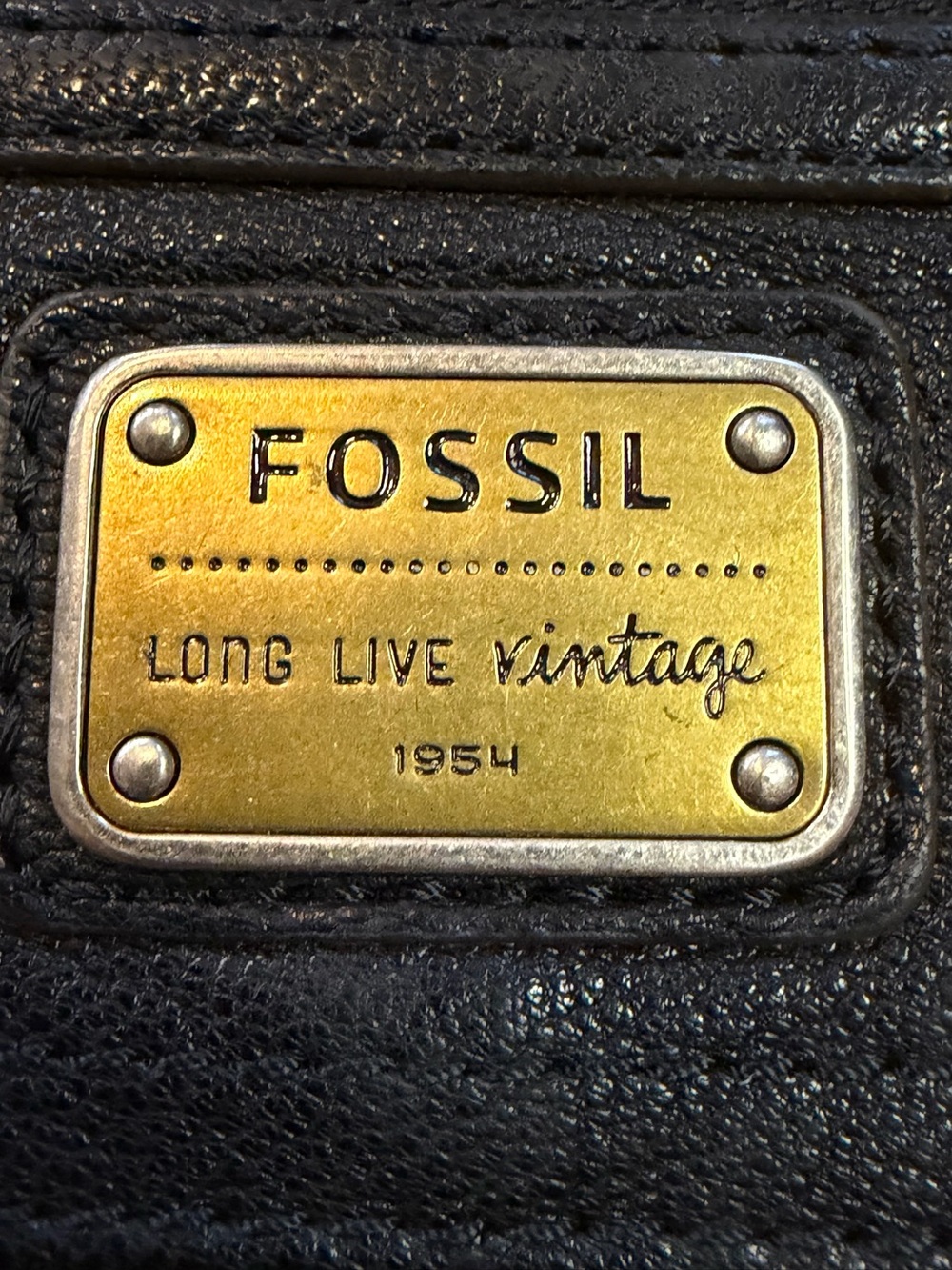 Vintage Fossil Emory Black Soft Leather Clutch Wallet Boho Cottagecore - Picture 2 of 7